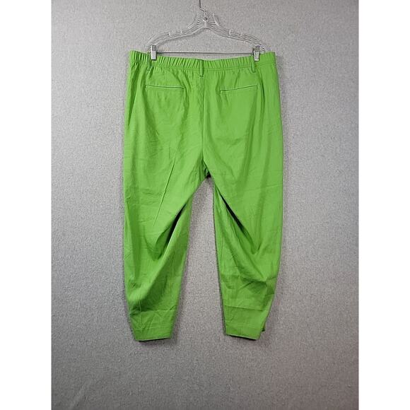 J. Jill Linen Rayon Stretch Waist Kelly Green Loose Beachy Pants Women's Plus 2X - Picture 5 of 11